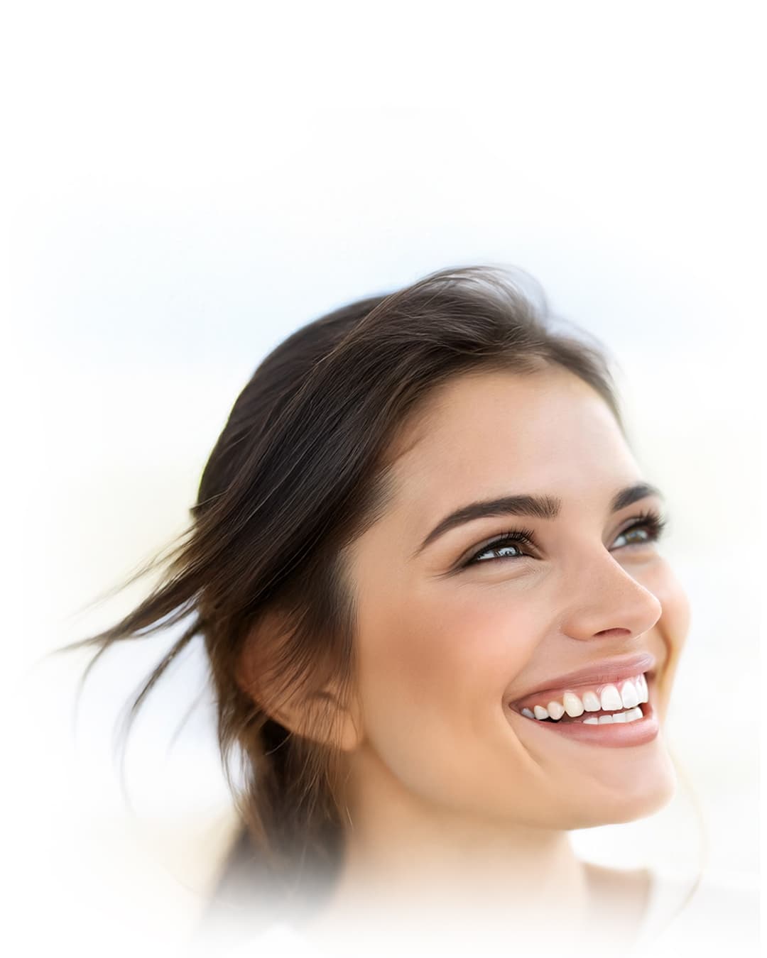 Woman with a healthy, naturally bright smile